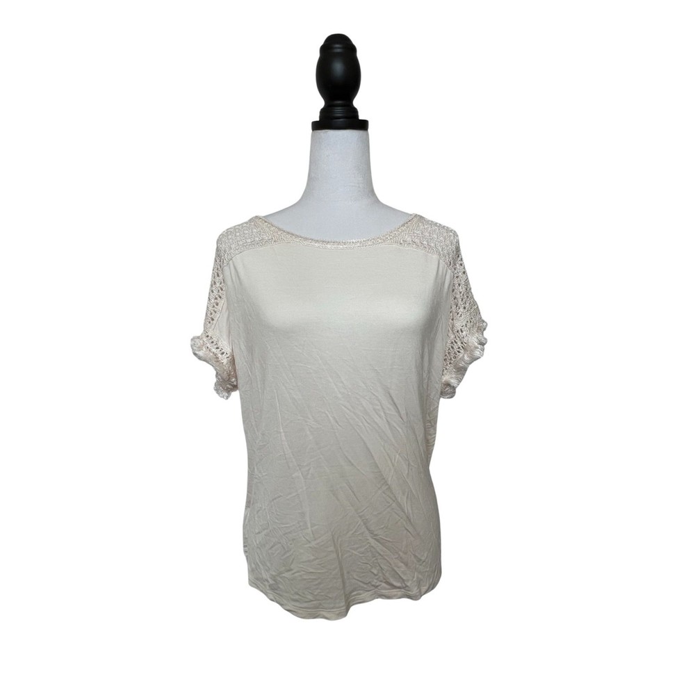LOFT Off white Lace shirt